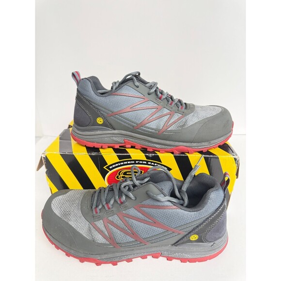 -1545 Skechers For Work Grey Red-US 10 Mens - Picture 1 of 5